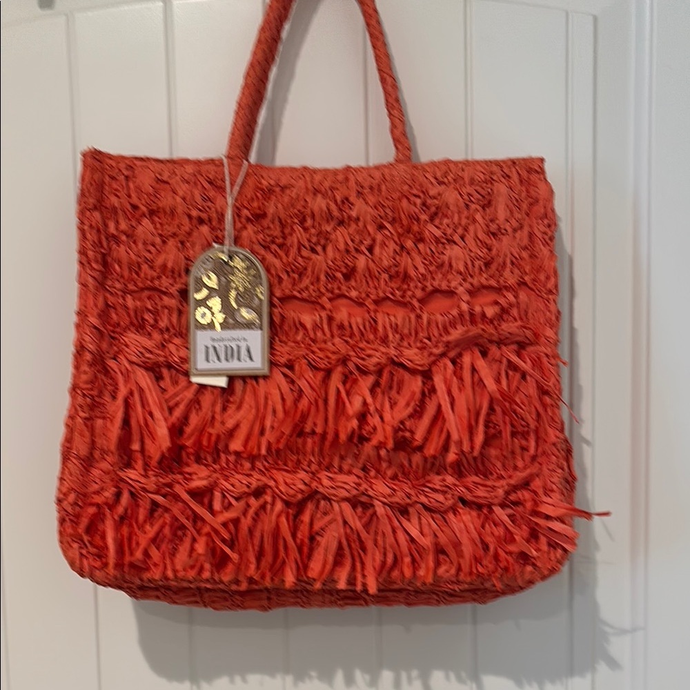 Anthropologie Rafia Tote